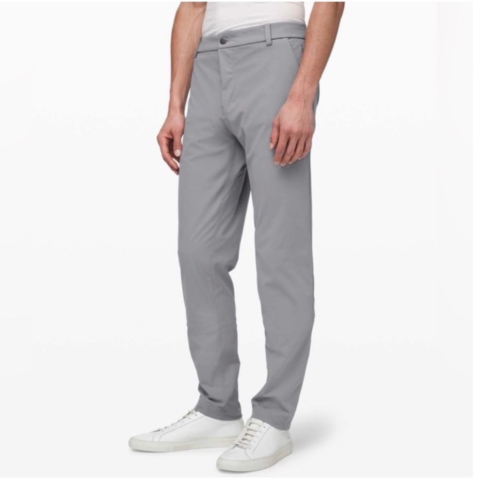 Lululemon Commission Slim-Fit Pant Mens 36 Grey Warpstreme Trousers LM5AX5S